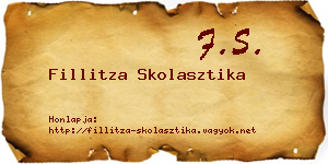 Fillitza Skolasztika névjegykártya